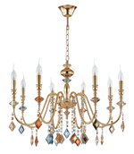 Люстра Crystal Lux MERCEDES SP8 GOLD/COLOR