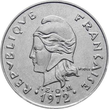 20 франков 1972 Новая Каледония