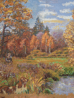 Декоративный гобеленовый чехол Осень 47х47