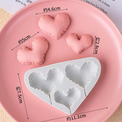 Силиконовая форма для леденцов «Сердечки-Воздушные шары»