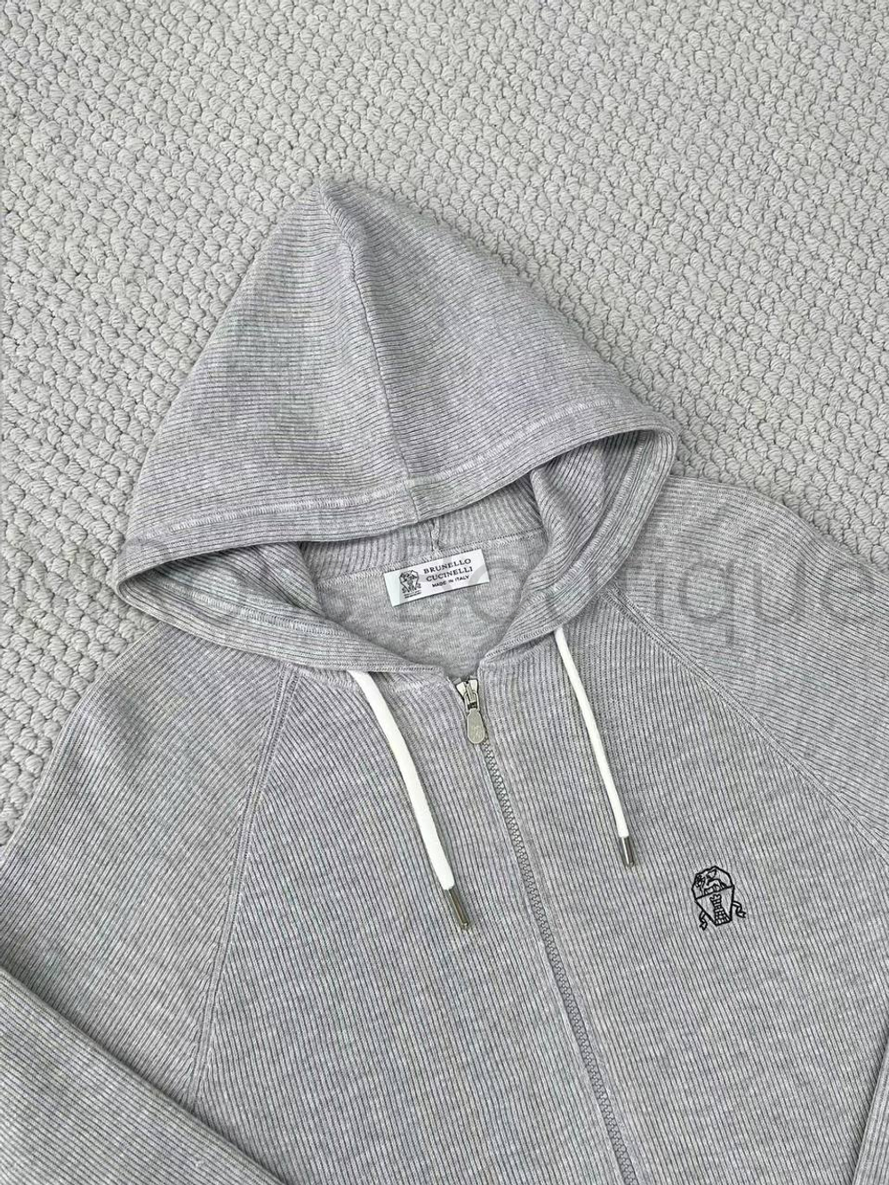 Мужской светло-серый спортивный костюм Brunello Cucinelli