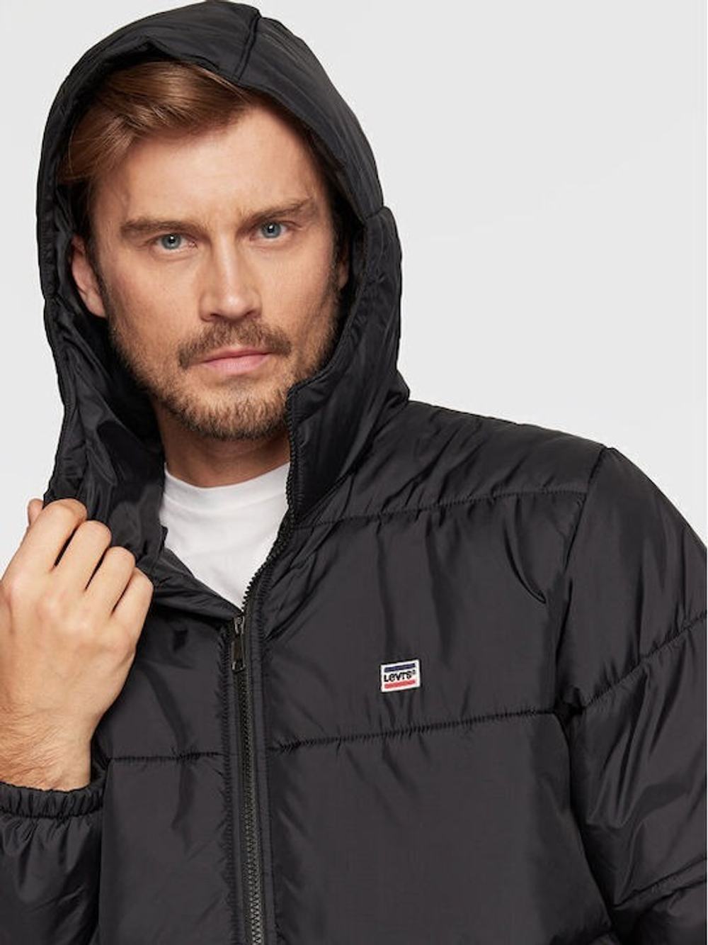 Куртка утепленная мужская LEVIS TELEGRAPH HOOD SHRT JKT BLACKS