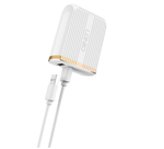 Зарядное уст-во USBx2 QC3.0/30W LDNIO A2502Q+IOS кабель