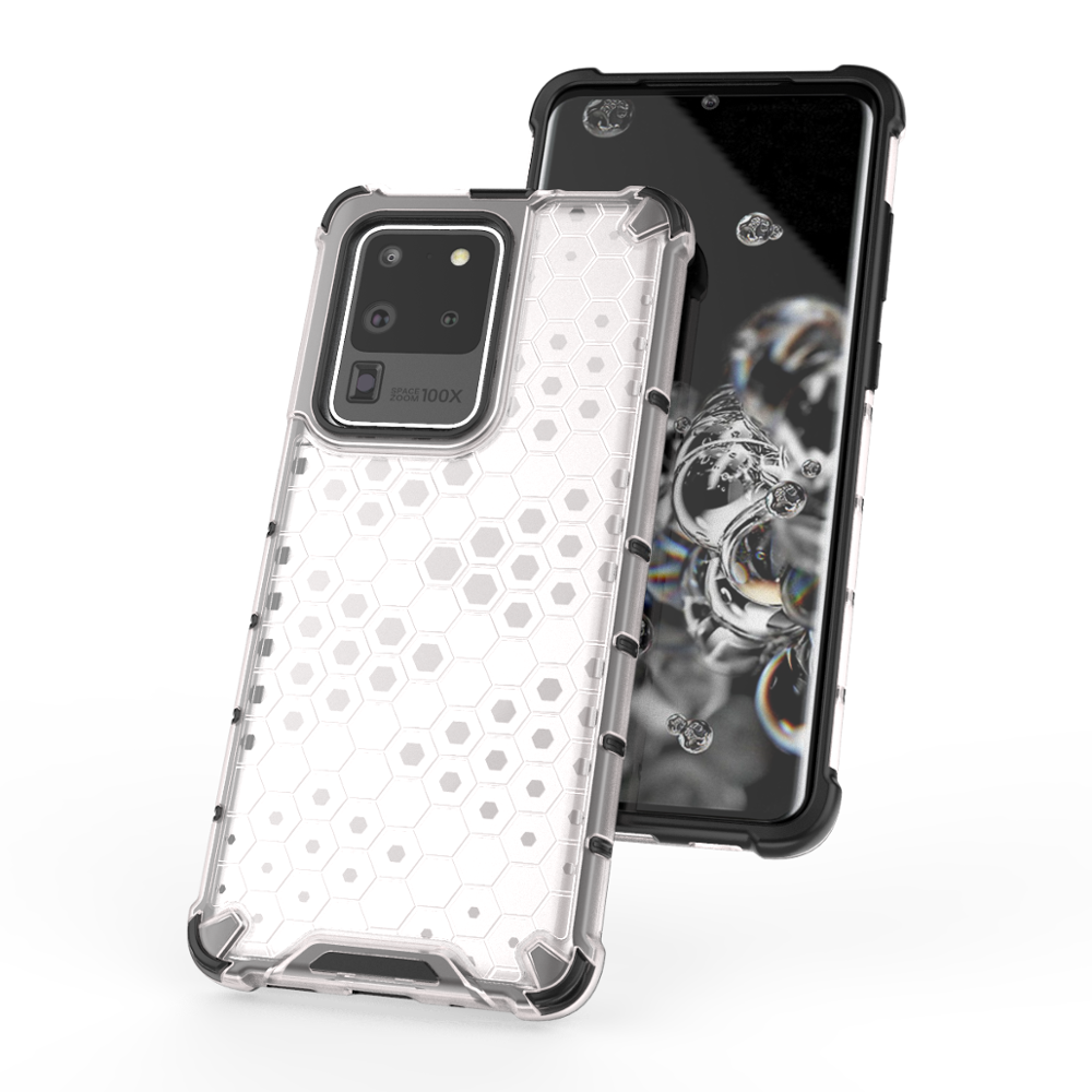 Прозрачный чехол на Samsung Galaxy S20 Ultra, ударопрочный от Caseport, серия Honey