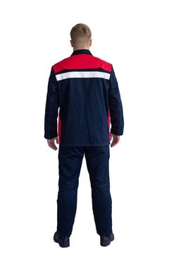 Костюм сварщика "СварМакс-3" брюки (т.синий/красный)