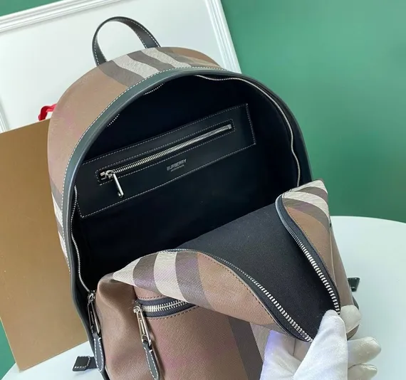 Рюкзак Burberry в клетку, коричневый