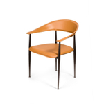 Стул с подлокотниками Rotti, кожа коричневый