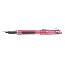 Подарочная красная перьевая ручка с колпачком на резьбе Pierre Cardin I-SHARE PC4215FP в подарочной коробке