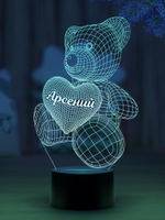 Светильник "Мишка с именем Арсений"