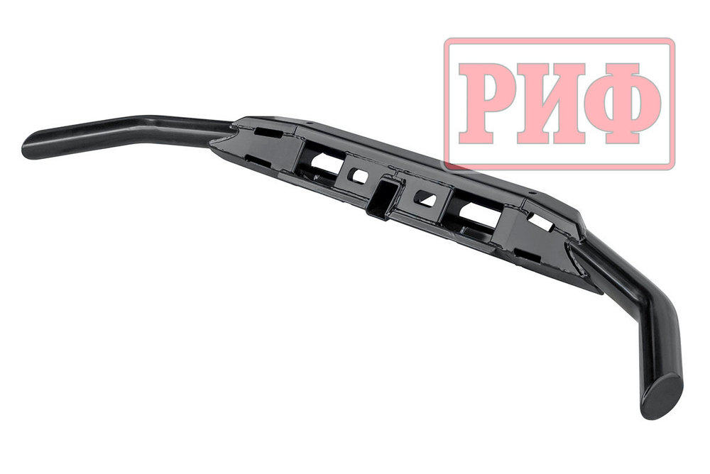 Бампер передний силовой/защита штатного бампера УАЗ Патриот 2015+ с квадратом под фаркоп и защитой рулевых тяг стандарт РИФ