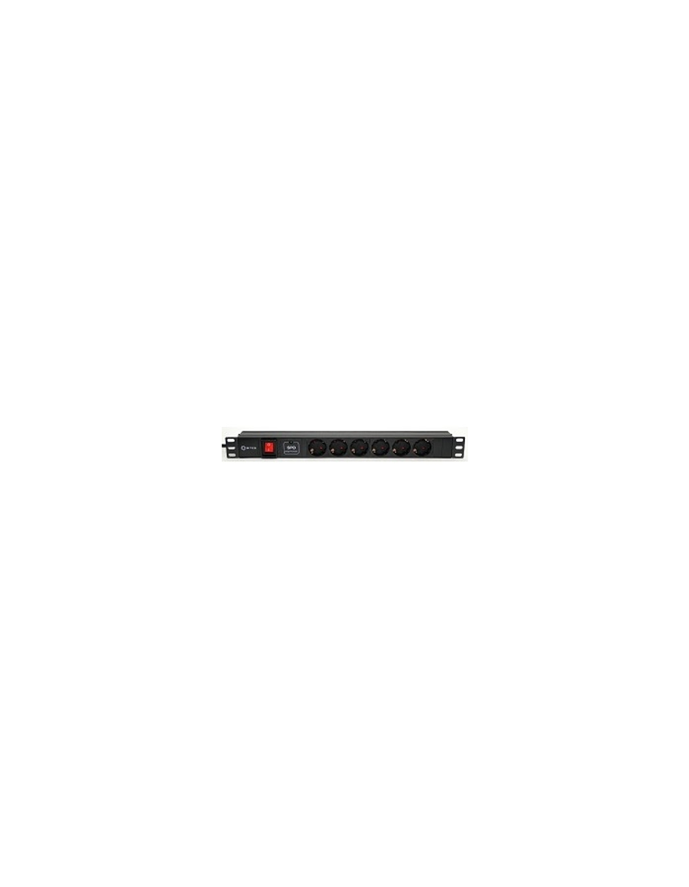 5bites PDU619A-06 Блок розеток  6S / AL / SWITCH / 1U / 19" / 2M*3G*1.5MM2 / VDE