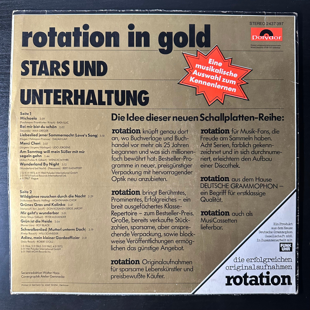 Сборник Rotation In Gold (Германия)