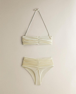 ZARA HOME БИКИНИ ТОП БЕЗ БРЕТЕЛЕЙ, ЭКРЮ