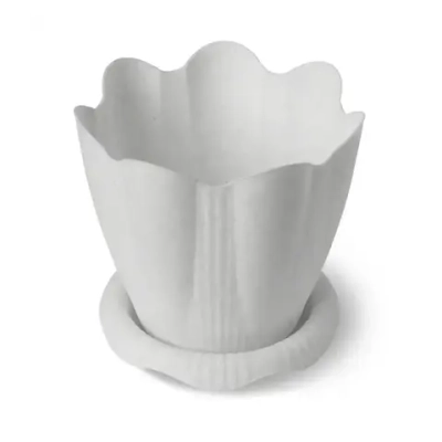 Горшок Эдельвейс с поддоном 5,3л мрамор