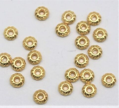 Бусина разделительная металл, d 4 мм