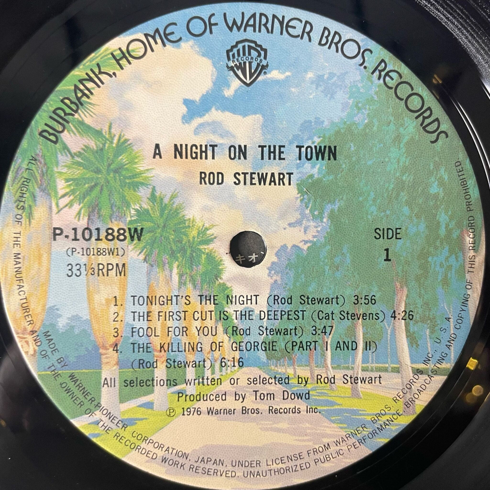 Винтажная виниловая пластинка LP Rod Stewart A Night On The Town (Japan 1976) (Obi)