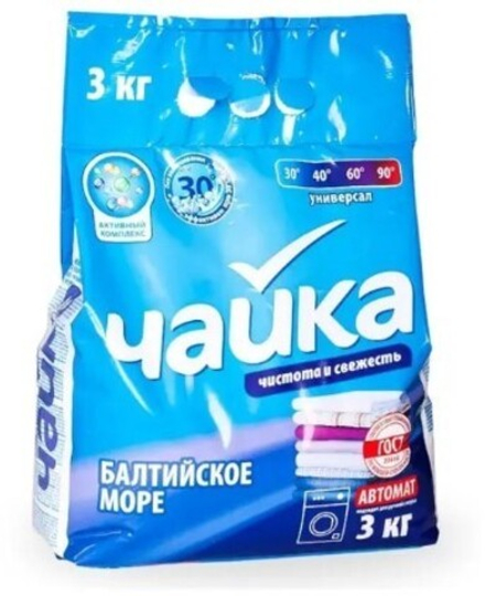 Чайка Стиральный порошок универсальный Балтийское море 3 кг *5 // 225