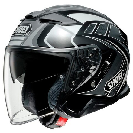 SHOEI Шлем мотоциклетный открытый со встроенными очками J-Cruise II AGLERO черно-бело-серый