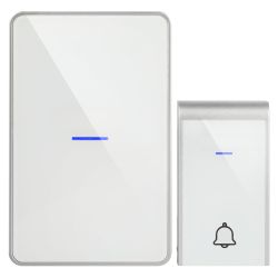 Звонок дверной Intro MP103W беспроводной LED подсветка IP44 150 м белый 38 мелодий | Intro