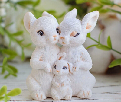 Cиликоновый молд "Семейка кроликов" бренд "Твое хобби"