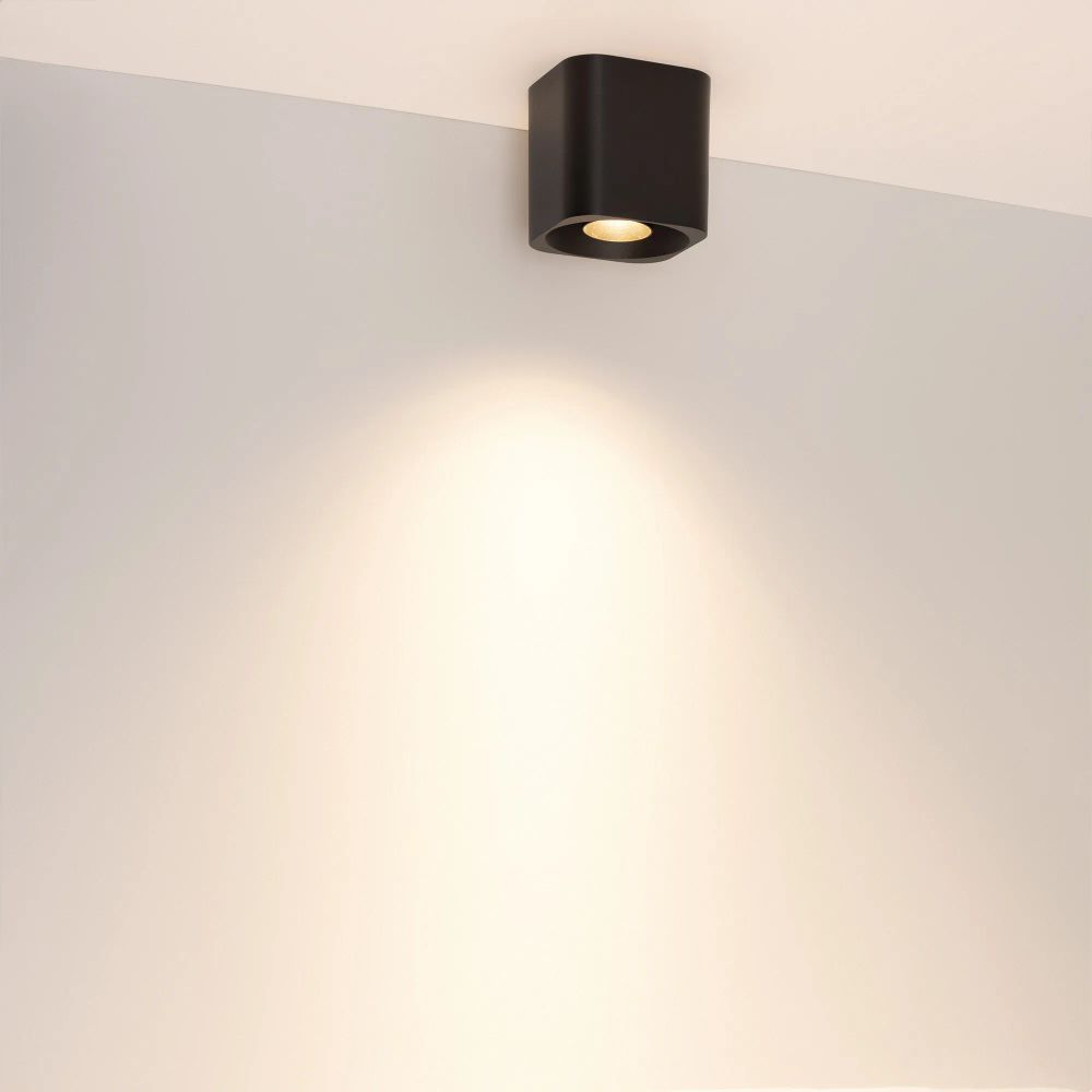 Светильник SP-ACENTO-S95x95-10W Warm3000 (BK, 20-45 deg, 230V) (Arlight, IP20 Металл, 5 лет) 055747
