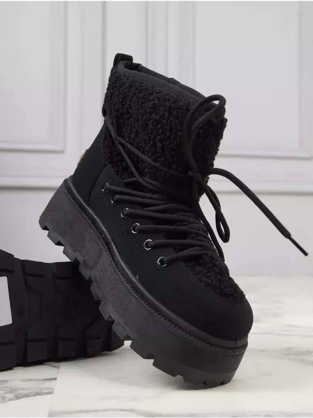 Зимние угги натуральный мех на платформе