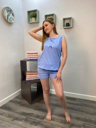 Пижама женская "Кайли К.П" П-259 шорты/майка (149)