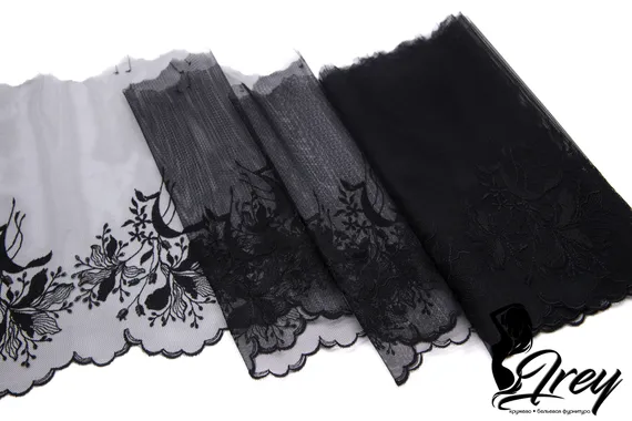 05-100 Вышивка на неэл. сетке 25 см, черный