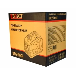 Генератор бензиновый инверторный BRAIT BR2000i сеть 220В, 2000Вт, туристический, бак 5.6л, для дачи охоты рыбалки