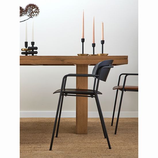 Стул с подлокотниками деревянный torfrid, черный