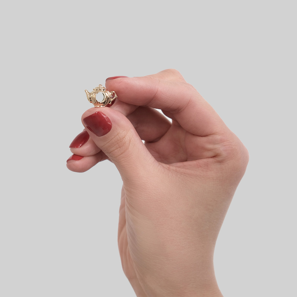 "Чайник" бусина в золотом покрытии из коллекции "Философия радости" от Jenavi