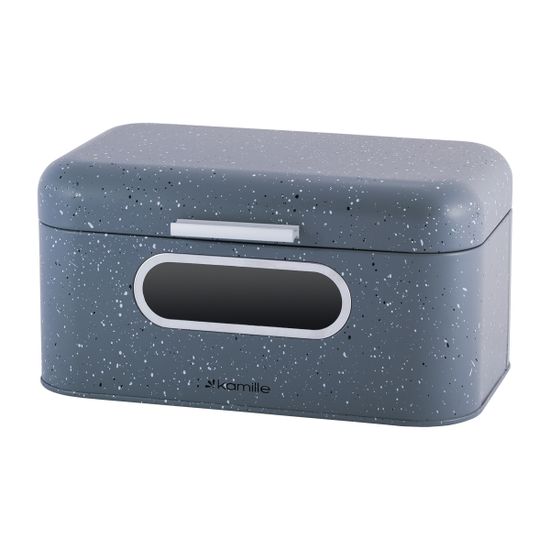 Хлебница Kamille KM-1110 из нержавеющей стали с окошком