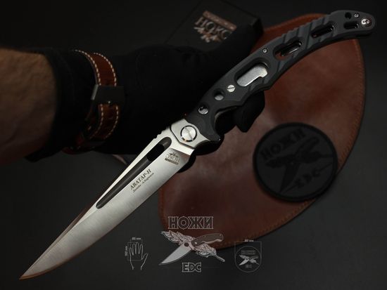 Складной нож НОКС Аватар-Н 334-108404 на подшипниках c клинком из стали D2, рукоять G10
