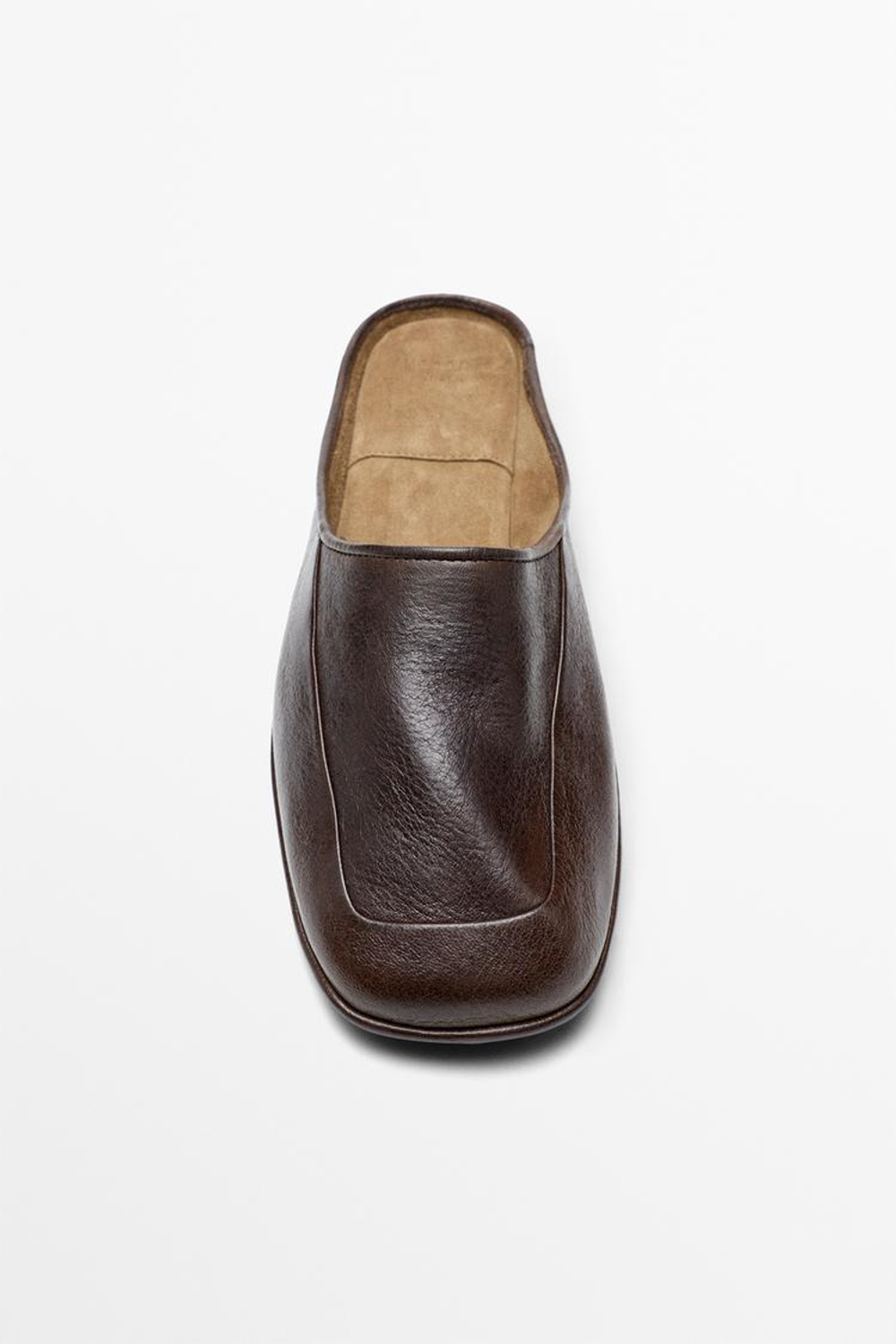 Massimo Dutti Мюли из мягкой кожи - STUDIO, коричневый