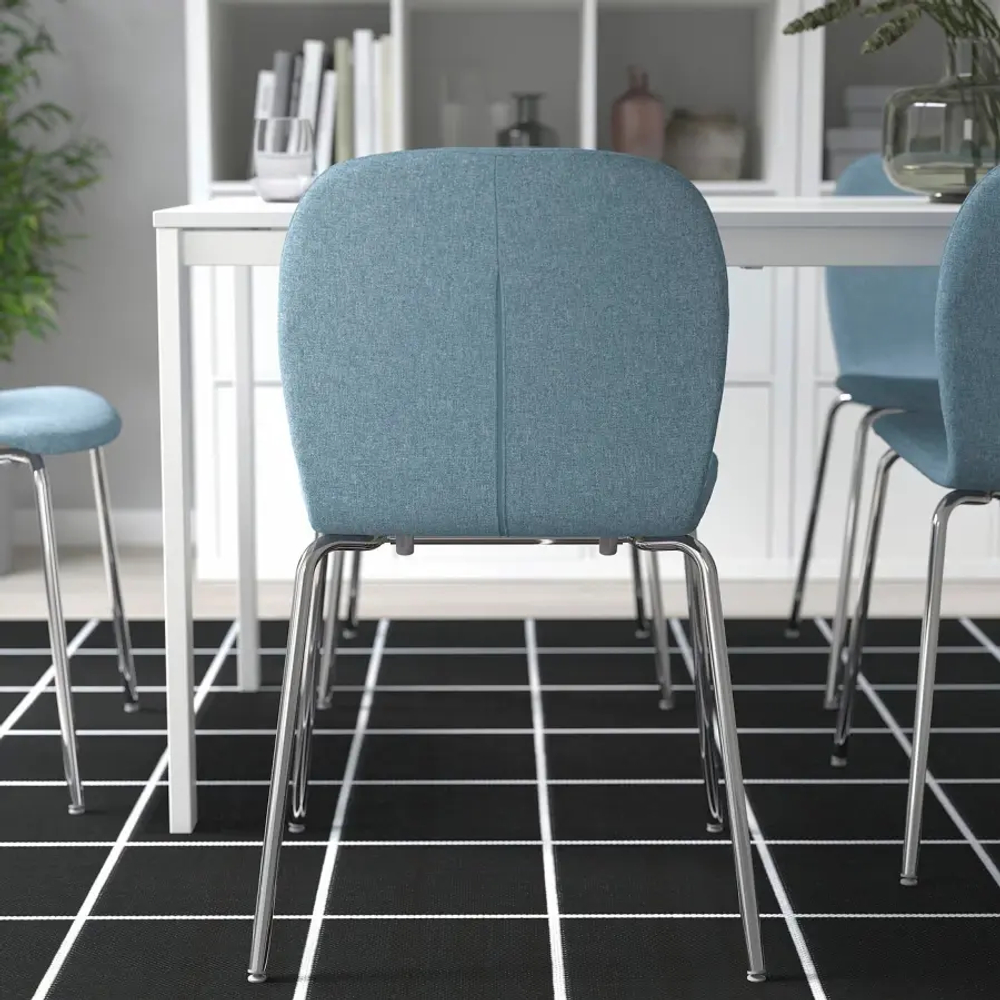 Стул - KARLPETTER IKEA/ КАРЛПЕТТЕР ИКЕА, 80х52х50 см, голубой
