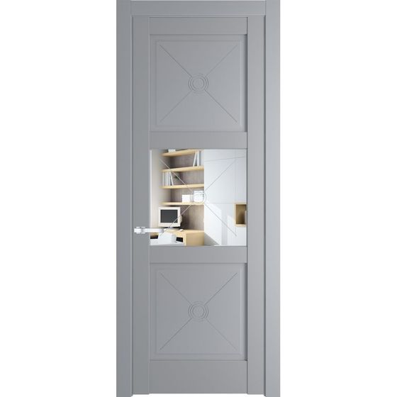 Межкомнатная дверь эмаль Profil Doors 1.4.2PM смоки остеклённая