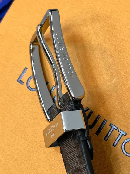 Ремень Louis Vuitton Pont Neuf чёрно-серый