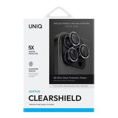Защитное стекло для камеры Uniq OPTIX Camera Lens ClearShield для iPhone 16 Pro/16 Pro Max (IP6.3P-6.9P(2024)-LENSCLR) Clear