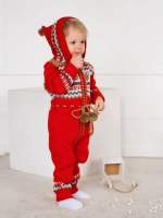 Вязаный комбинезон для новорожденных и малышей на молнии