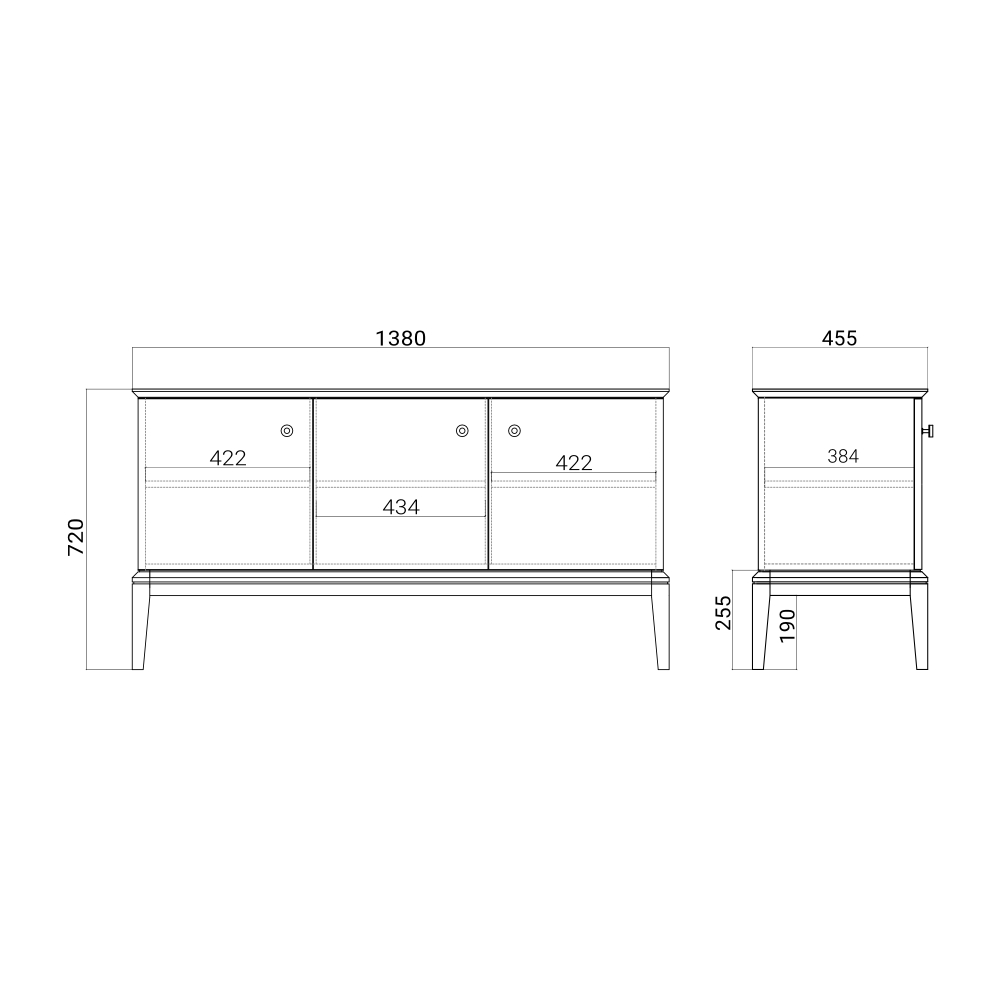 Комод CRYSTAL CR028