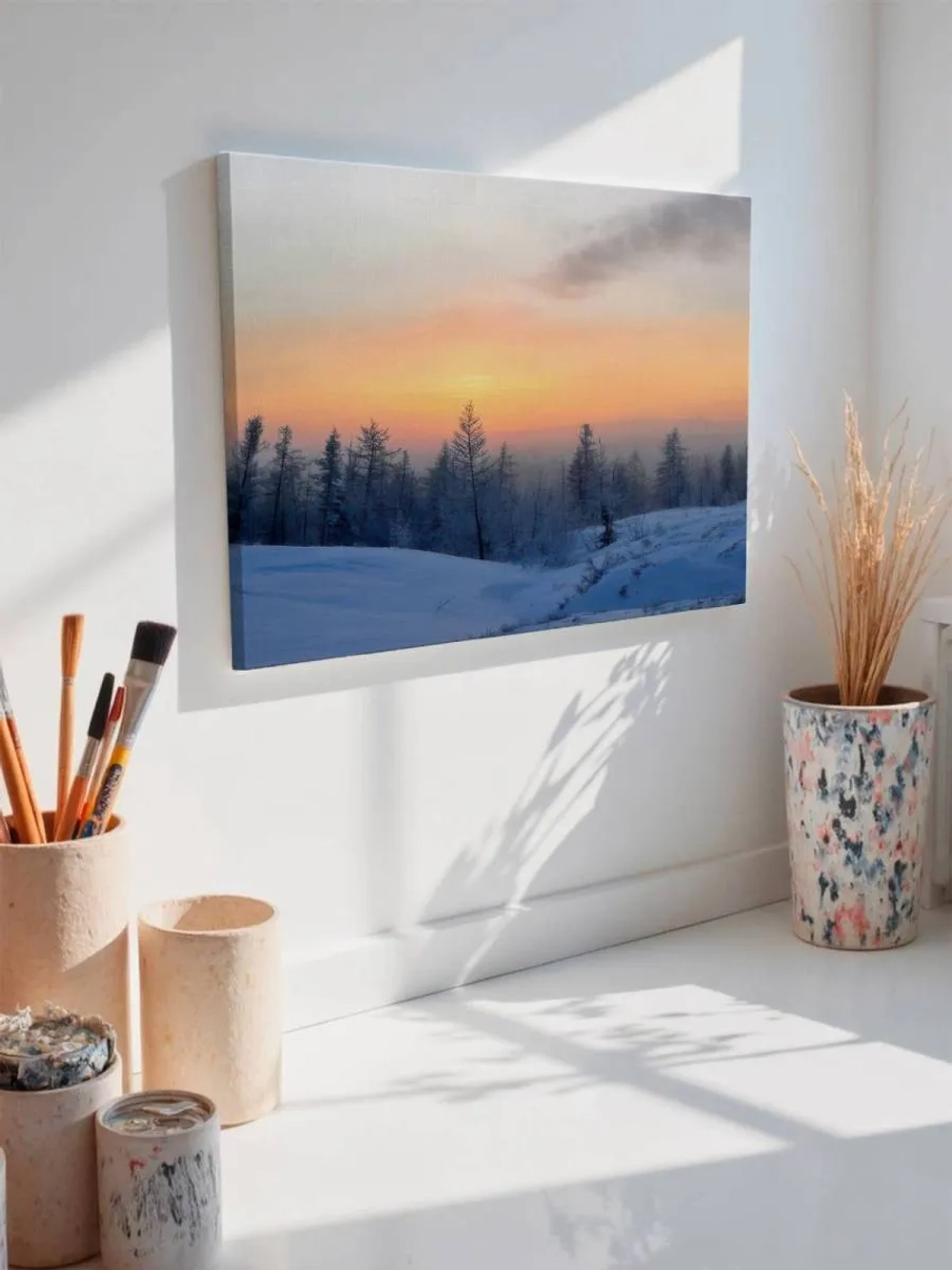 Картина на стену 40 X 50 Рассвет зимой