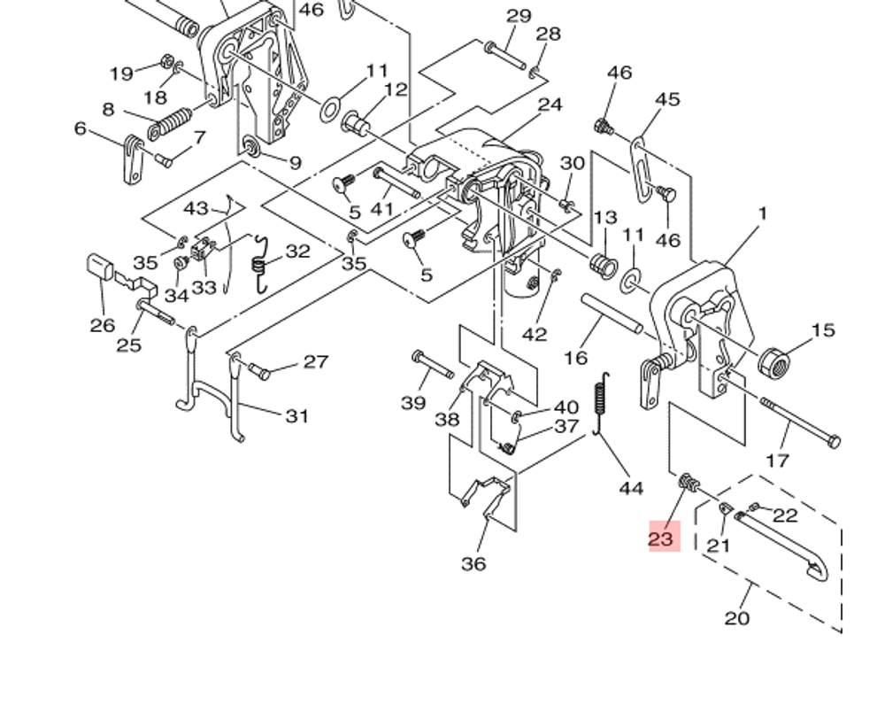 Пружина штока-стопора Yamaha 9,9-30 л.с.