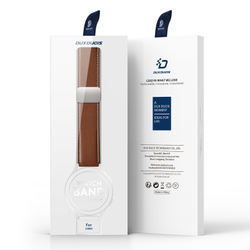 Ремешок из натуральной кожи коричневого цвета от Dux Ducis для смарт часов Samsung Galaxy Watch 3, 4, 5, 6 и 7 (размер крепления 20мм), серия YA Series