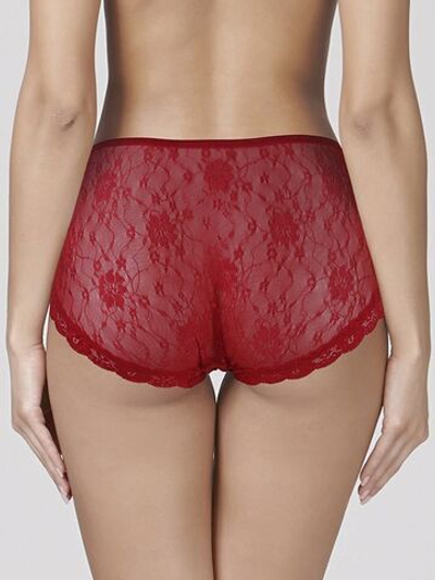 Высокие кружевные трусики-слипы (Размер: XL) (Цвет: черный)