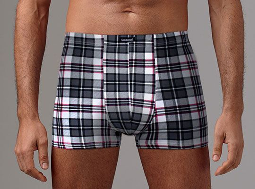 Клетчатые трусы-боксеры с мягкой резинкой (Размер: XL) (Цвет: разноцветный)