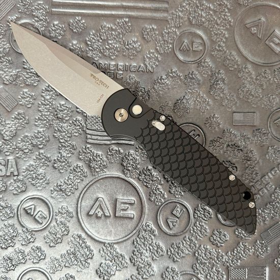 Нож автоматический Pro-Tech TR-3 ( Лимитка Blade Show 2024) - рукоять алюминий, клинок 154СМ, предохран. серебро