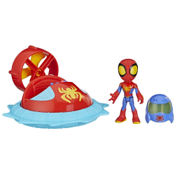 Hasbro Spidey Amazing Friends - фигурка супергероя Спайди + транспортное средство Hover Spinner F7252 / артикул   F6775 F7252  / GTIN 5010996139207