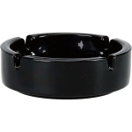 Пепельница круглая 10,5см черная 12643