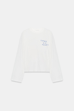 ZARA ФУТБОЛКА С ПРИНТОМ И НАДПИСЬЮ, ЖЕЛТОВАТО-БЕЛЫЙ