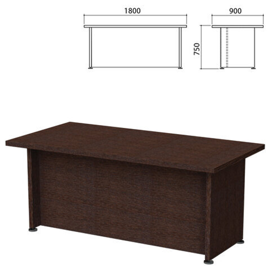 Стол письменный "Приоритет" 1800х900х750, венге (КОМПЛЕКТ)